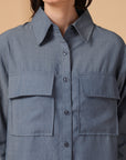 Women Opaque Casual Buttoned Top