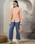 Women Standard Opaque Casual Buttoned Top
