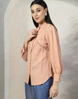 Women Standard Opaque Casual Buttoned Top
