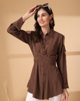 Women Opaque Casual Buttoned Top
