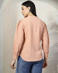Women Standard Opaque Casual Buttoned Top