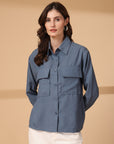 Women Opaque Casual Buttoned Top