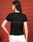 Women Colourblocked Cotton Top