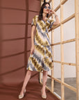 Tie and Dye Print Fit & Flare Dress