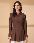 Women Opaque Casual Buttoned Top