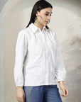 Women Standard Opaque Casual Buttoned Top