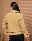 Women Fleece Open Front Jacket