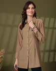 Women Standard Opaque Casual Buttoned Top