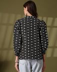 Women Opaque Printed Casual Buttoned Top