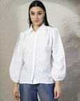 Women Standard Opaque Casual Buttoned Top