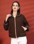 Women Fleece Open Front Jacket