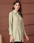 Women Standard Opaque Casual Buttoned Top