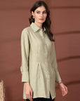 Women Standard Opaque Casual Buttoned Top