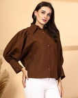 Women Opaque Casual Buttoned Top