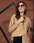 Women Opaque Casual Buttoned Top