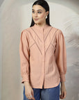 Women Standard Opaque Casual Buttoned Top