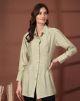 Women Standard Opaque Casual Buttoned Top