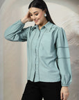 Women Standard Opaque Casual Buttoned Top