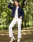 Women Fleece Open Front Jacket