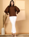 Women Opaque Casual Buttoned Top