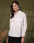 Women Opaque Casual Buttoned Top