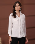 Women Opaque Casual Buttoned Top