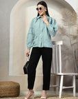Women Standard Opaque Casual Buttoned Top