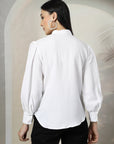Women Standard Opaque Casual Buttoned Top