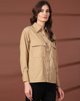 Women Opaque Casual Buttoned Top