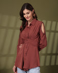 Women Opaque Casual Buttoned Top