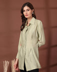Women Standard Opaque Casual Buttoned Top