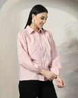 Women Standard Opaque Casual Buttoned Top