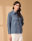 Women Opaque Casual Buttoned Top