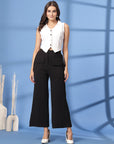 Black Solid Loose Fit Trousers