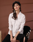 Women Opaque Casual Buttoned Top