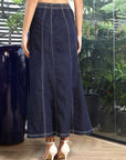A-Line Maxi Skirt blue - CINK