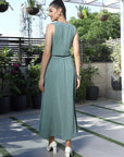 V-Neck Sleeveless Co-Ords sea Green