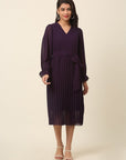 CINK Purple A-Line Midi Dress