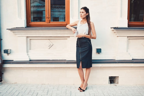 Midi Skirts Feature in Updated Casual and Office Ensembles