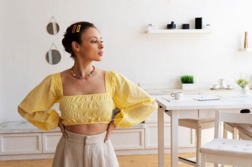 How to Style Crop Tops with Traditional Skirts