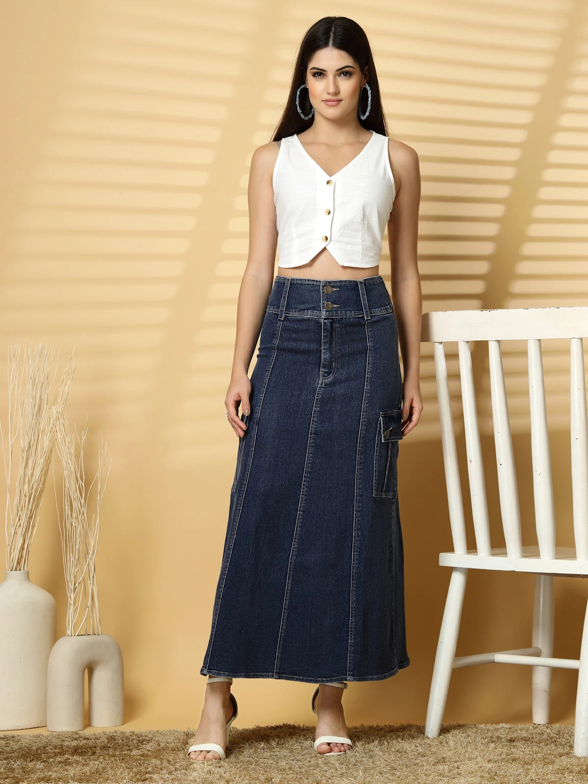 Maxi-Length A-Line Skirts
