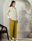 Green Pure Cotton Shirt With Trousers Co-Ords