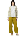 Embroidered Pure Cotton Top With Trouser Co-Ords