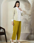 Embroidered Pure Cotton Top With Trouser Co-Ords