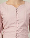 Pink Solid Full Sleeve Top