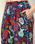 Blue Printed Pure Cotton Tunic & Trouser Co-Ords