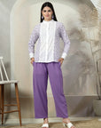 Embroidered Pure Cotton Top With Trouser Co-Ords