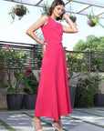 V-Neck Sleeveless Co-Ords pink