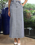 A-Line Maxi Skirt light-blue
