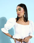 Women Classic White Sleek Top